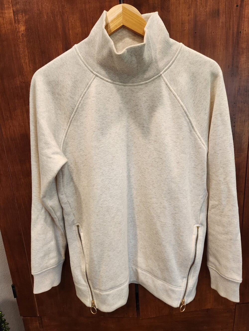 Athleta Cozy Karma Side Zip Funnel Neck Size S Pockets Soft $108 Athleisure - Picture 6 of 6